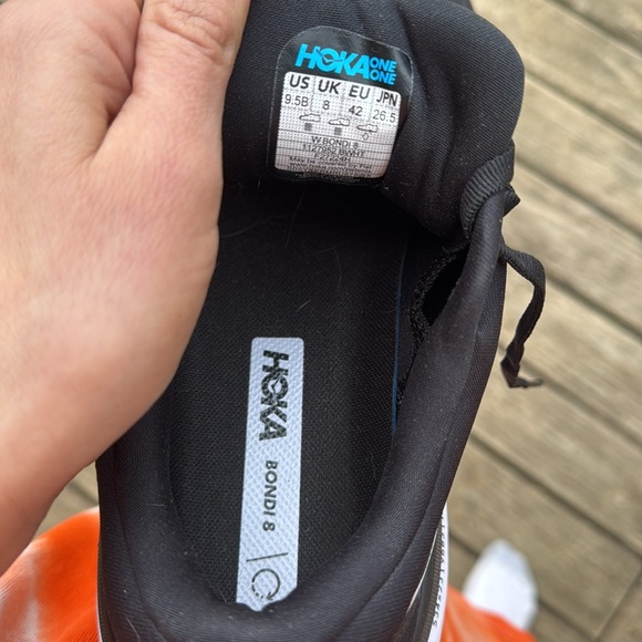 HOKA Black Athletic  BONDI 8 Sneakers - Picture 3 of 7